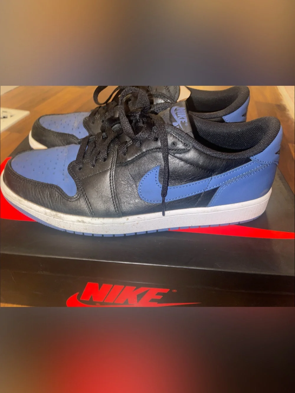 Nike Air Jordan 1 Low OG Mystic Navy Men's Size 12 Leather Sneakers CZ0790-041